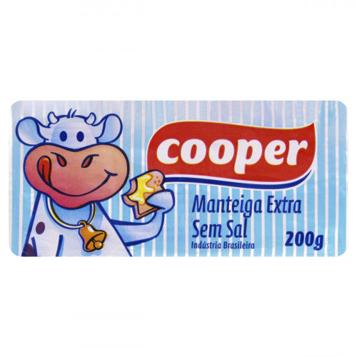 Manteiga Extra sem Sal Cooper Tablete 200g