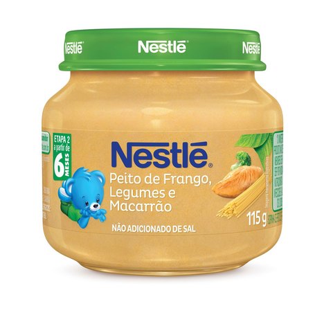 Papinha Infantil de Peito de Frango Com Legumes e Macarrão Nestlé 115g