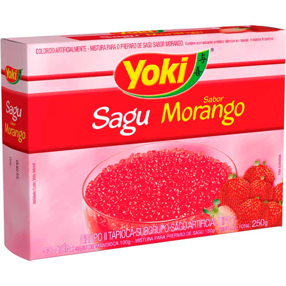 Sagu Morango Yoki 250g