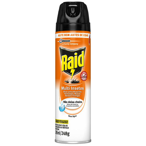 Inseticida Aerosol Raid Multi Insetos Base Agua 300mL