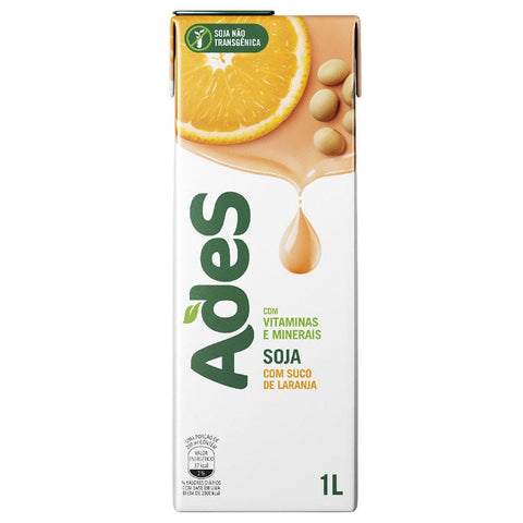 Bebida a Base de Soja Ades Sabor Laranja 1 L