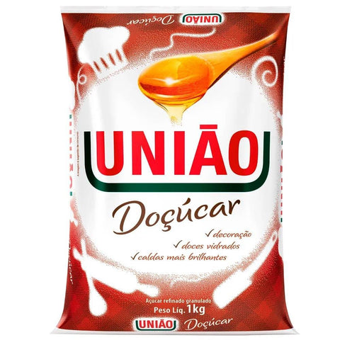 Açúcar Refinado União Granulado Docucar Pacote 1Kg