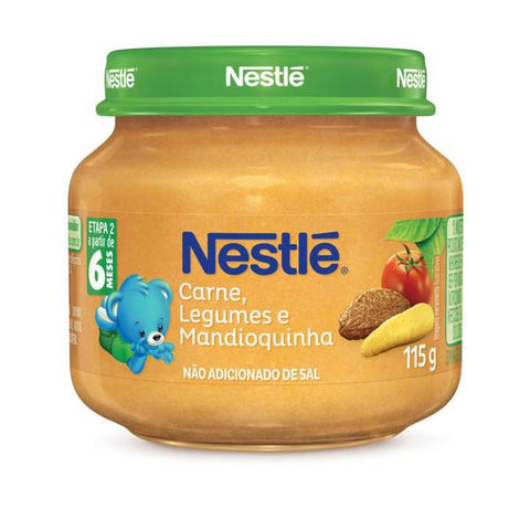 Papinha Infantil Carne Legumes e Mandioquinha Nestlé 115g