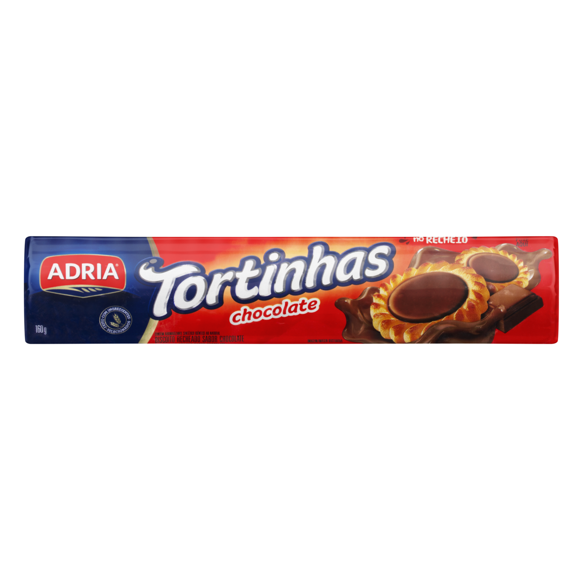 Biscoito Adria Tortinhas Recheado de Chocolate Pacote 160g