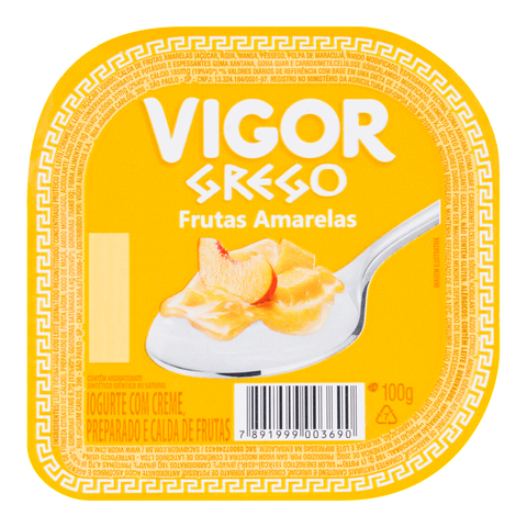 Iogurte Grego Vigor Sabor Frutas Amarelas 100g