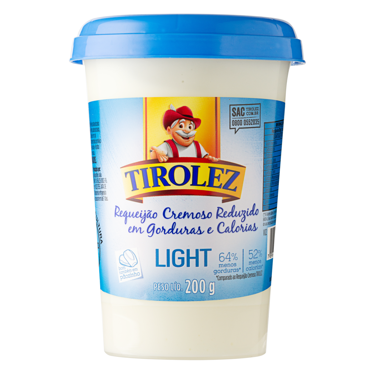 Requeijão Cremoso Light Tirolez Copo 200g