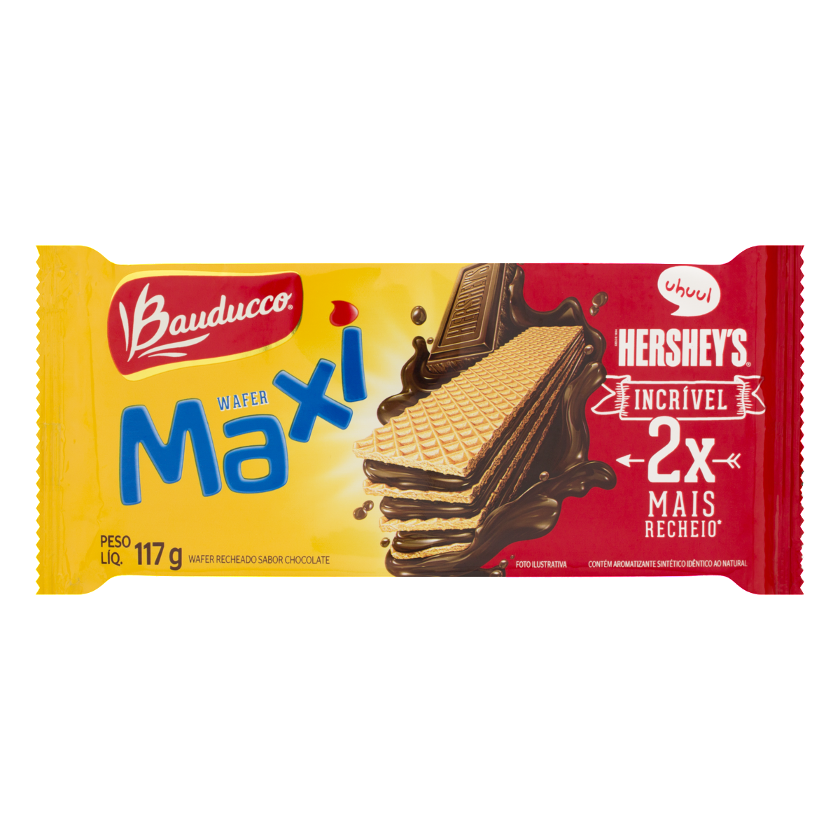 Biscoito Bauducco Wafer Maxi Chocolate 130g