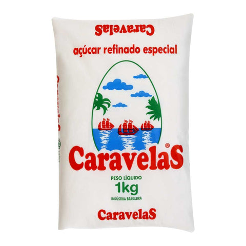 Açúcar Refinado Caravelas Pacote 1Kg