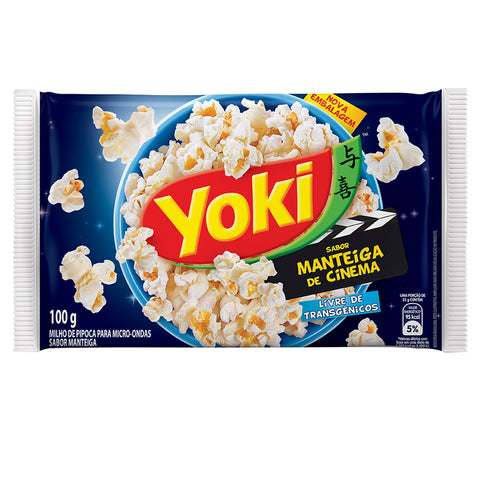 Pipoca de Microondas Sabor Manteiga de Cinema Yoki 100g