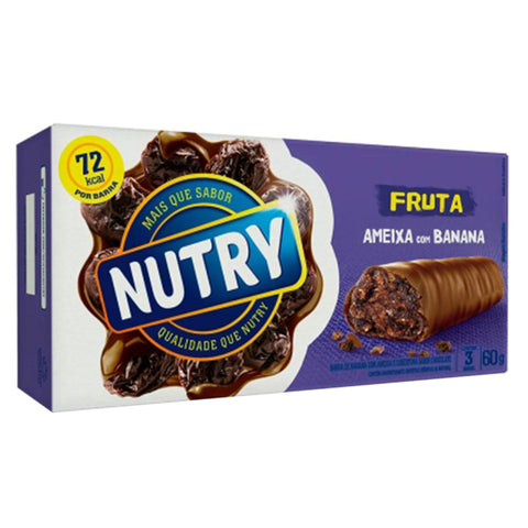 Barra de Fruta Sabor Banana Nutry 60g 3un