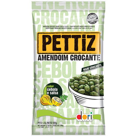 Amendoim Crocante Cebola e Salsa Pettiz 500g