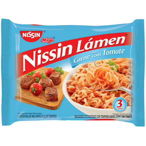 Macarrão Instantaneo Nissin Lamen Sabor Carne Com Tomate 85g