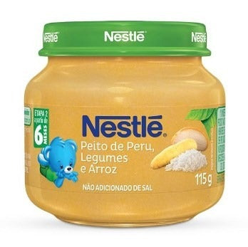 Papinha Infantil Peito de Peru Com Legumes e Arroz Nestlé 115g